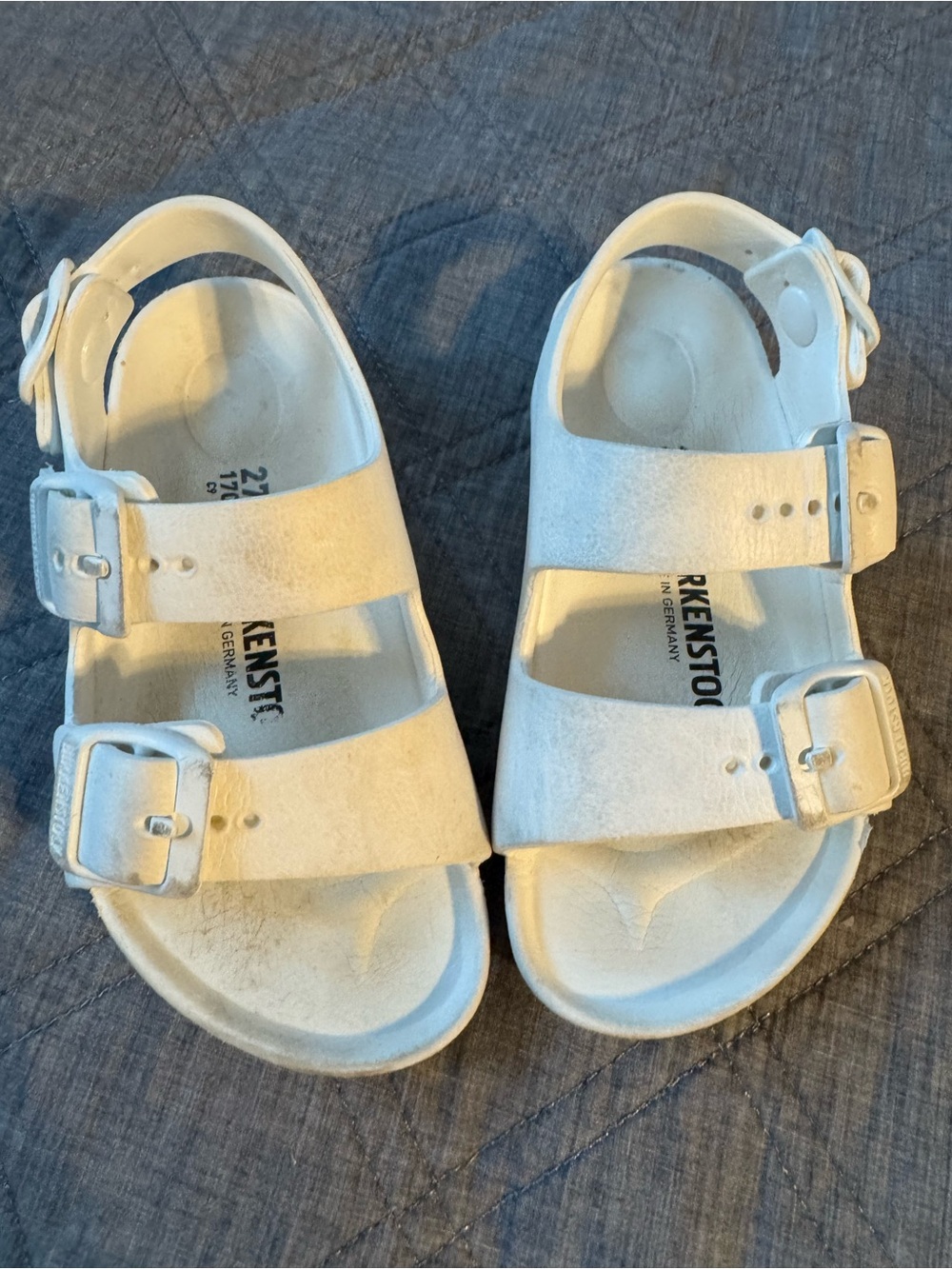 Birkenstock Kids Cream Double-Strap Sandals with Buckles